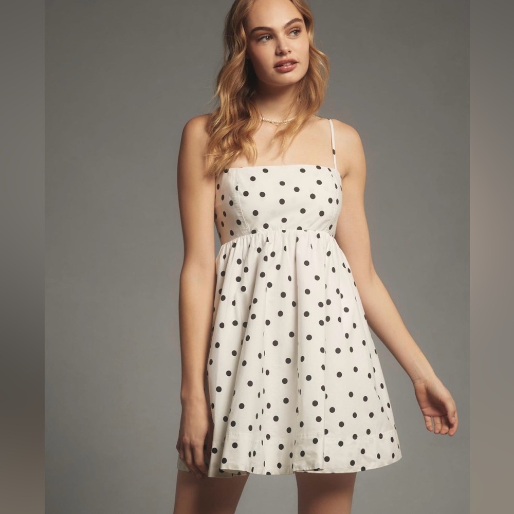 Maeve Square-Neck Babydoll Mini Dress